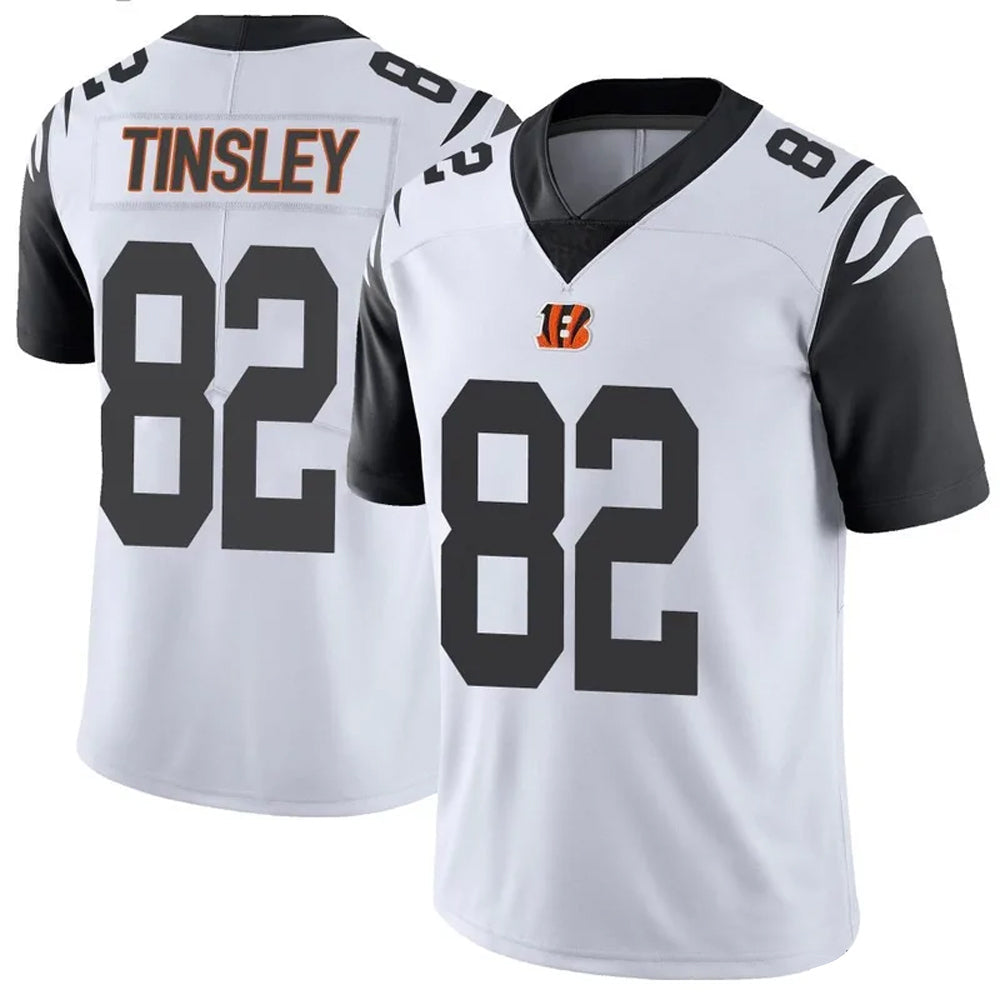C.Bengals #82 Mitchell Tinsley Player White Vapor Limited Football Jerseys football jersey product view 1