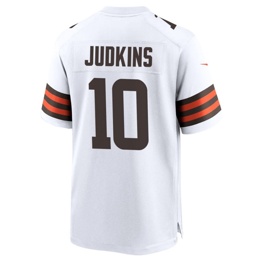 C.Browns #10 Quinshon Judkins Player White Home Game Football Jerseys football jersey product view 1