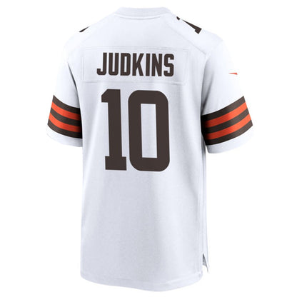 C.Browns #10 Quinshon Judkins Player White Home Game Football Jerseys football jersey product view 1
