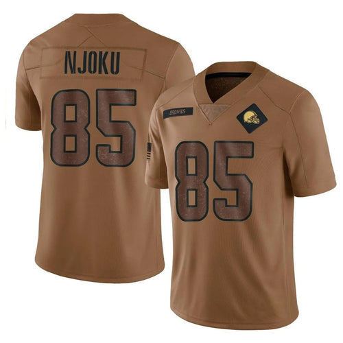 C.Browns #85 David Njoku Player Brown Salute To Service Limited Football Jerseys football jersey product view 1