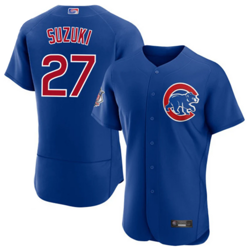 C.Cubs #27 Seiya Suzuki Player Royal Limited Elite Baseball Jerseys baseball jersey product view 1