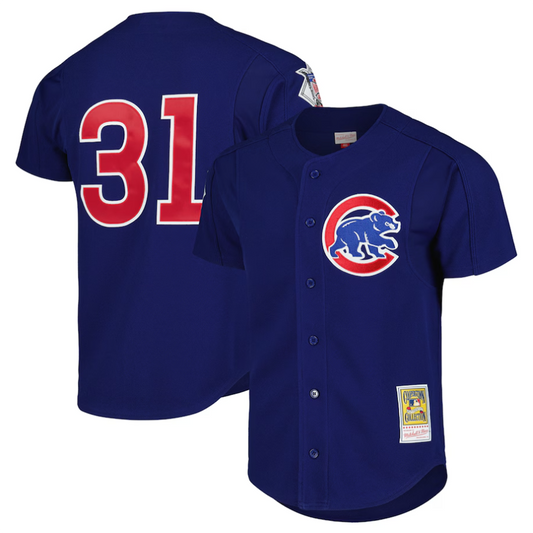 #31 Greg Maddux Player C.Cubs Royal Cooperstown Collection 2005 Batting Practice Baseball Jerseys baseball jersey product view 1