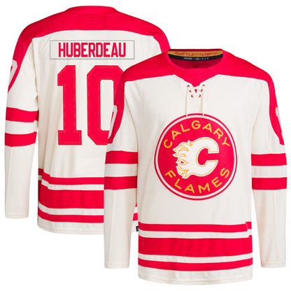 C.Flames #10 Jonathan Huberdeau Player Supporters White Heritage Classic Hockey Jerseys hockey jersey product view 1