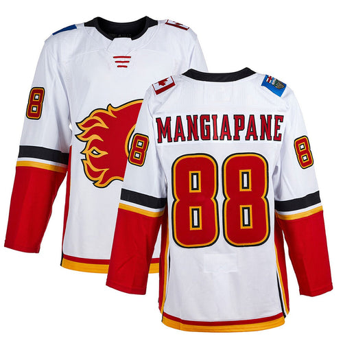 C.Flames #88 Andrew Mangiapane Supporters Home Breakaway Player White Hockey Jerseys hockey jersey product view 1