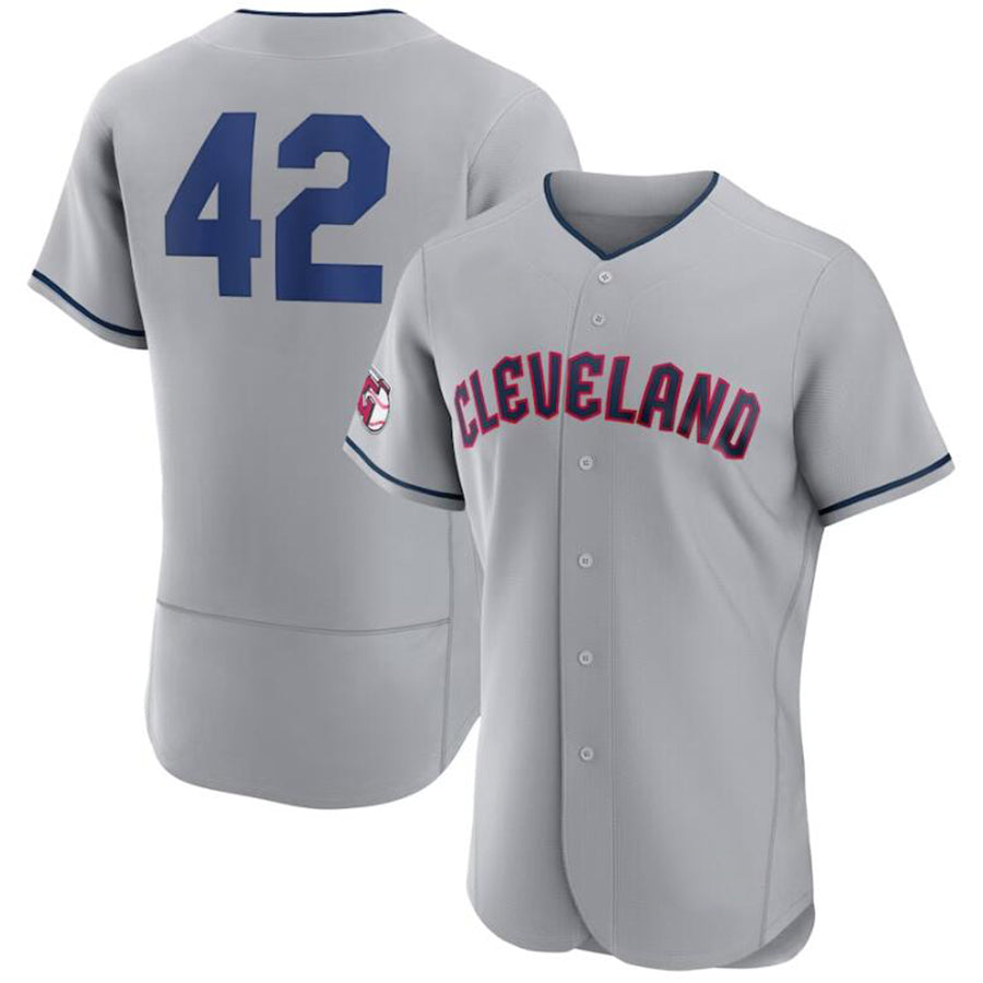 C.Guardians #42 Player Gray Elite Baseball Jerseys baseball jersey product view 1