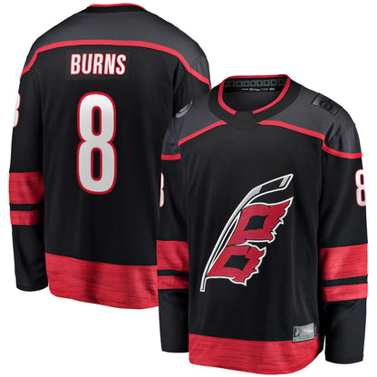 C.Hurricanes #8 Brent Burns Player Supporters Home Breakaway Black Hockey Jerseys hockey jersey product view 1