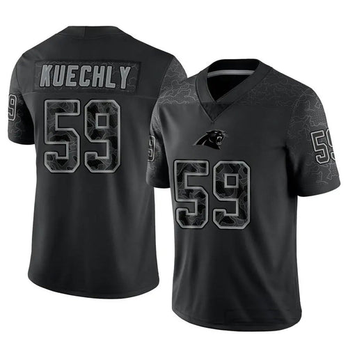 C.Panthers #59 Luke Kuechly Player Black REFLECTIVE Limited Football Jerseys football jersey product view 1