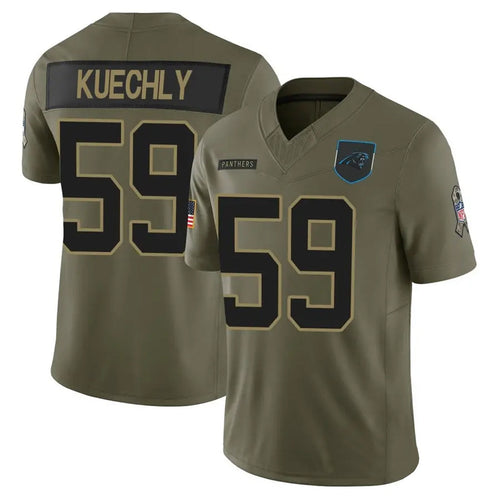 C.Panthers #59 Luke Kuechly Player Olive Salute To Service Limited Football Jerseys football jersey product view 1