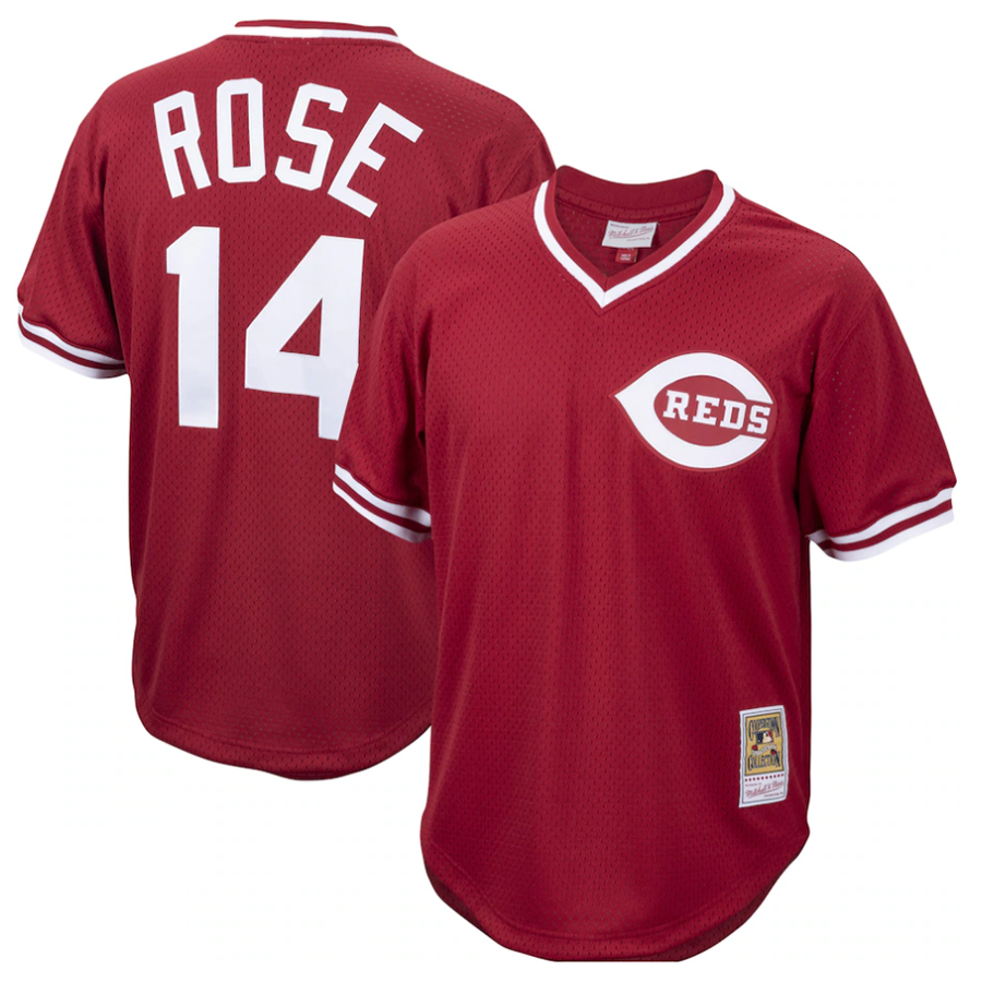 C.Reds #14 Pete Rose Player White Throwback Cooperstown Collection Limited Baseball Jerseys baseball jersey product view 1