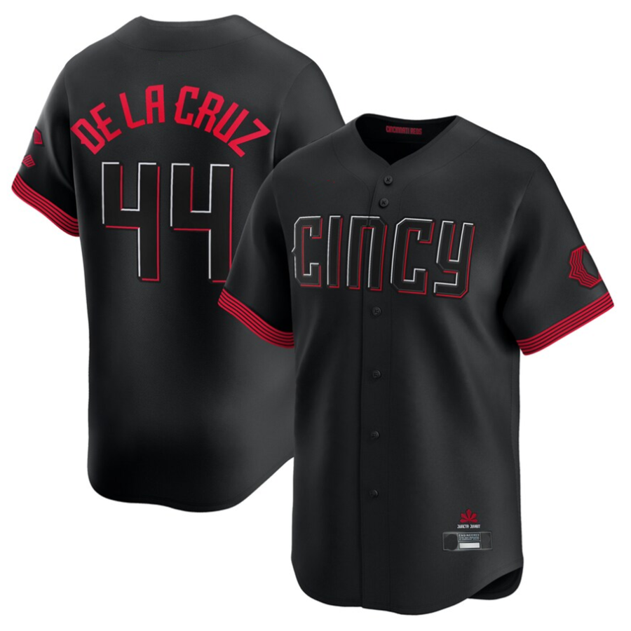 C.Reds #44 Elly De La Cruz Player Black City Connect Limited Baesball Jerseys baseball jersey product view 1