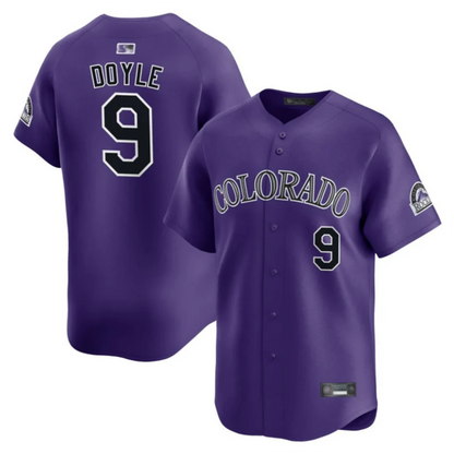 C.Rockies #9 Brenton Doyle Player Purple Limited Baseball Jerseys baseball jersey product view 1