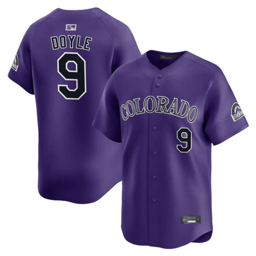 C.Rockies #9 Brenton Doyle Player Purple Limited Baseball Jerseys baseball jersey product view 1