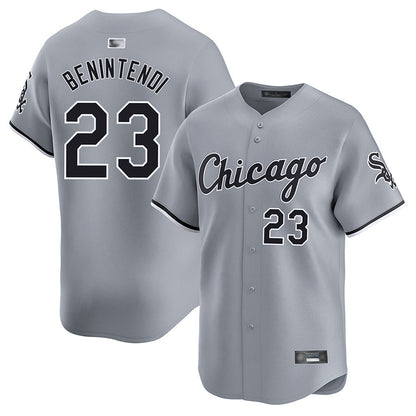 C.White Sox #23 Andrew Benintendi Player Gray Road Limited Baseball Jerseys baseball jersey product view 1