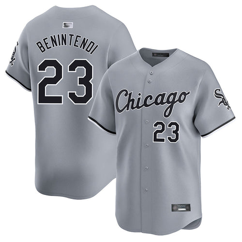 C.White Sox #23 Andrew Benintendi Player Gray Road Limited Baseball Jerseys baseball jersey product view 1