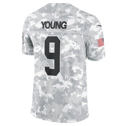 C.Panthers #9 Bryce Young Player Arctic Camo Salute to Service Limited Stitched American Football Jerseys football jersey product view 1