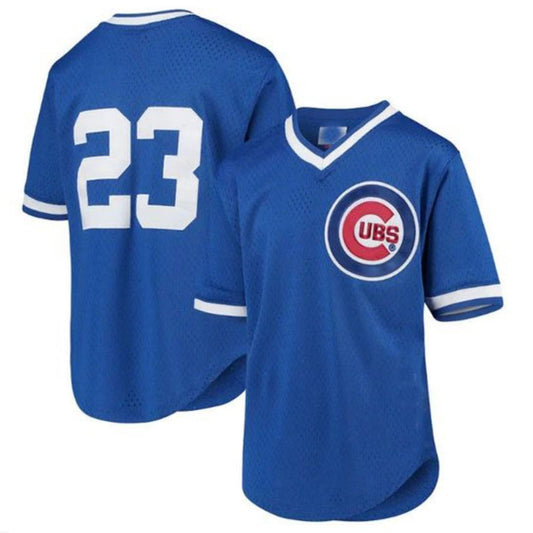 #23 Ryne Sandberg Player C.Cubs Cooperstown Collection Mesh Batting Practice Royal Baseball Jerseys baseball jersey product view 1