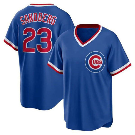 #23 Ryne Sandberg Player C.Cubs Royal Cooperstown Collection Baseball Jerseys baseball jersey product view 1