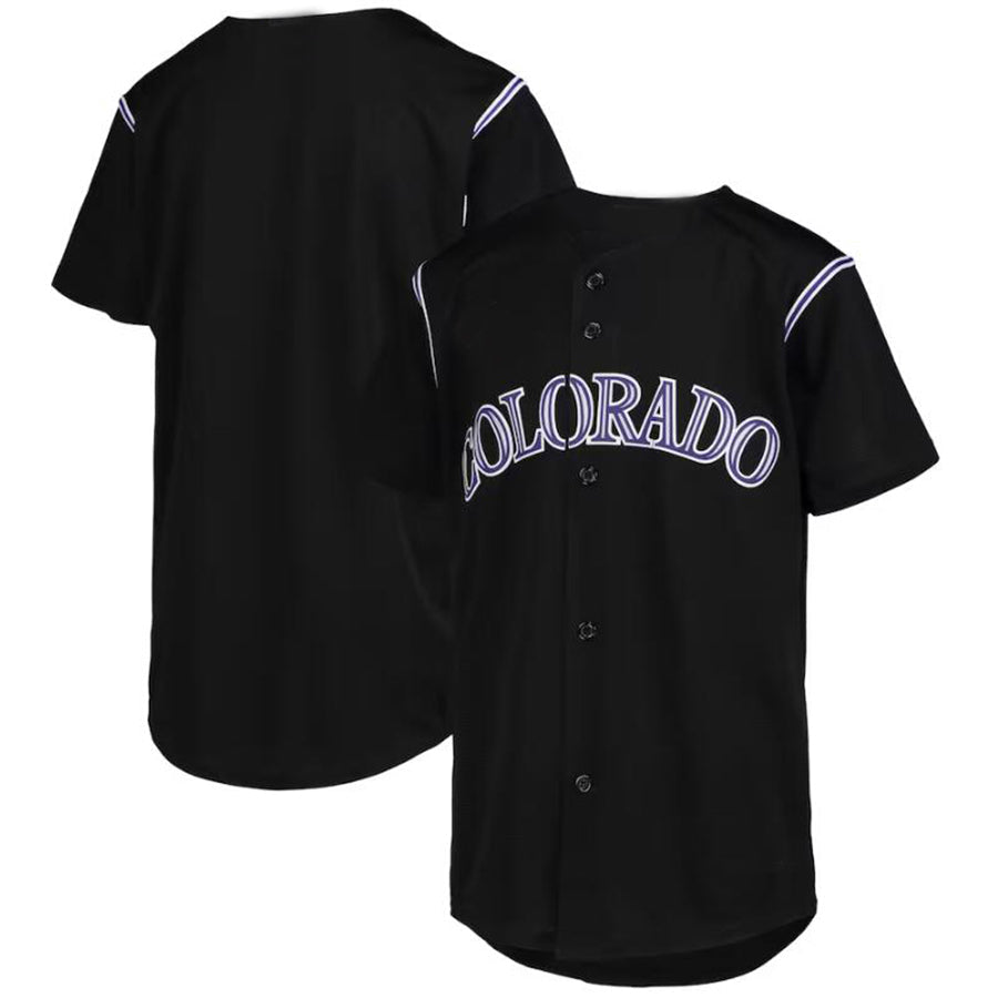 C.Rockies Black Player Alternate Replica Team Baseball Jerseys baseball jersey product view 1