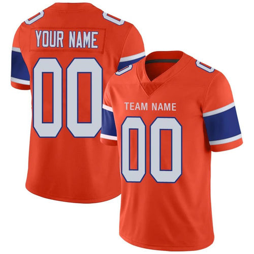 Custom D.Broncos Orange Jersey Stitched American Football Jerseys football jersey product view 1