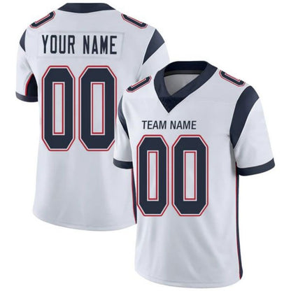 Custom NE.Patriots Stitched American Football Jerseys Personalize Birthday Gifts White Jersey football jersey product view 1