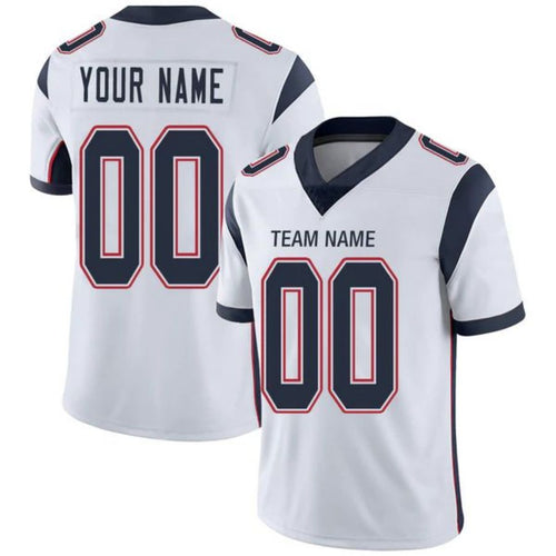 Custom NE.Patriots Stitched American Football Jerseys Personalize Birthday Gifts White Jersey football jersey product view 1