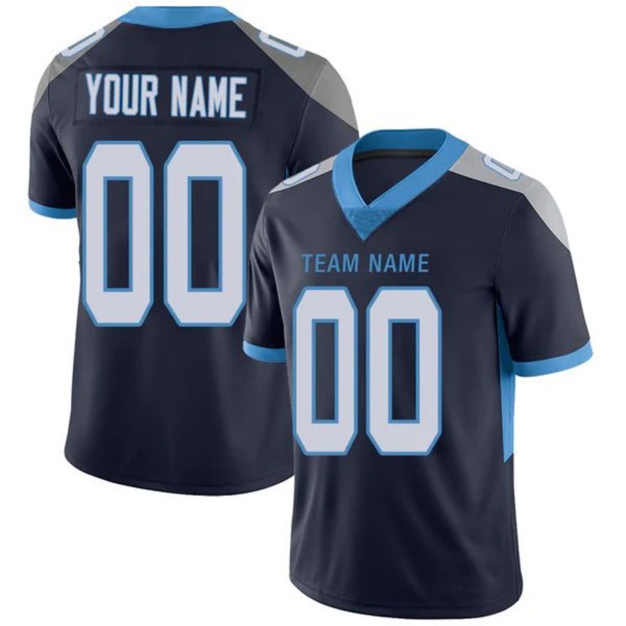 Custom T.Titans Stitched American Football Jerseys Personalize Birthday Gifts Navy Game Jersey football jersey product view 1
