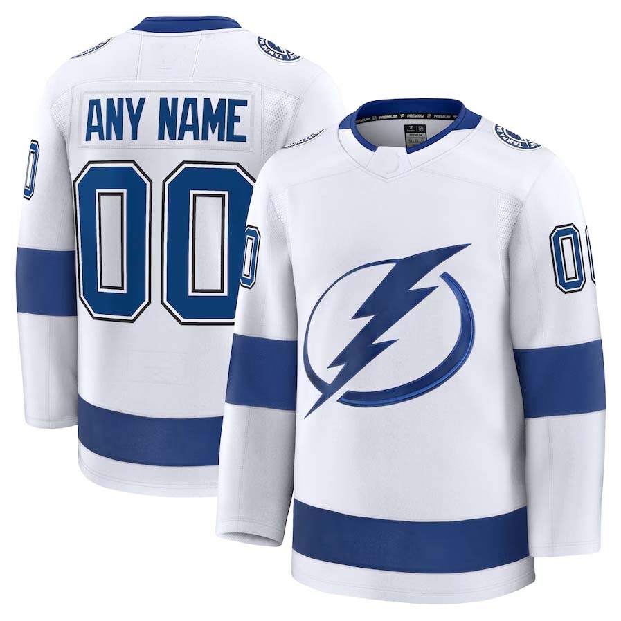 Custom TB.Lightning Supporters Game Premium Jersey - White Stitched American Hockey Jerseys hockey jersey product view 1