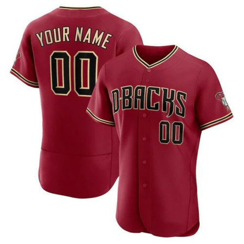 Custom A.Diamondbacks Red Elite Stitched Baseball Jerseys baseball jersey product view 1