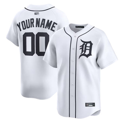Custom D.Tigers White Home Limited Baseball Jerseys baseball jersey product view 1