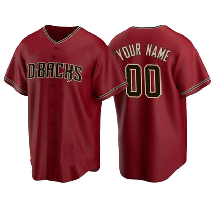 Custom A.Diamondbacks Red Stitched Game Baseball Jerseys baseball jersey product view 1