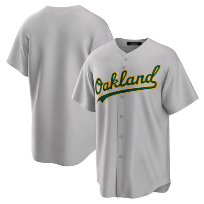 Athletics Blank Player Gray Replica Game Baseball Jerseys baseball jersey product view 1