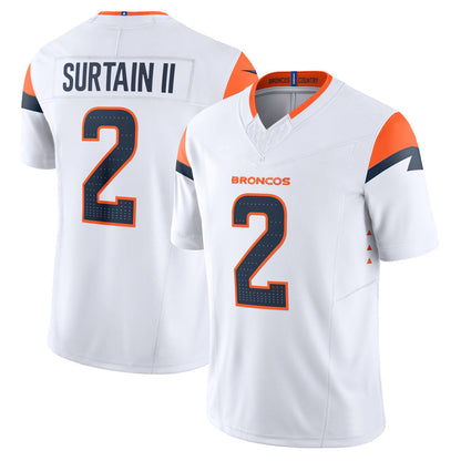 D.Broncos #2 Patrick Surtain II Player White Vapor F.U.S.E. Limited Football Jerseys football jersey product view 1