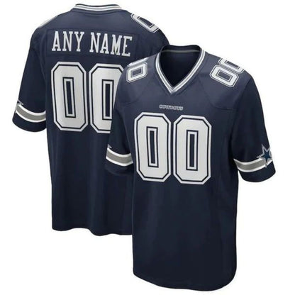 Custom D.Cowboys Navy Game Jersey -Stitched Game Football Jerseys football jersey product view 1