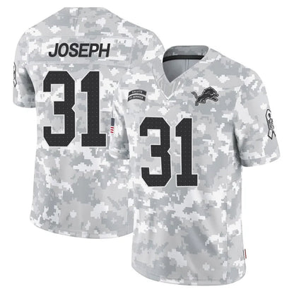 D.Lions #31 Kerby Joseph Player Arctic Camo Salute to Service Limited Football Jerseys football jersey product view 1