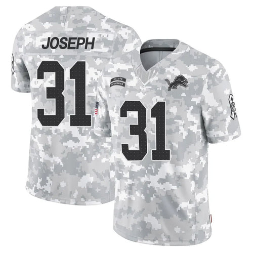 D.Lions #31 Kerby Joseph Player Arctic Camo Salute to Service Limited Football Jerseys football jersey product view 1