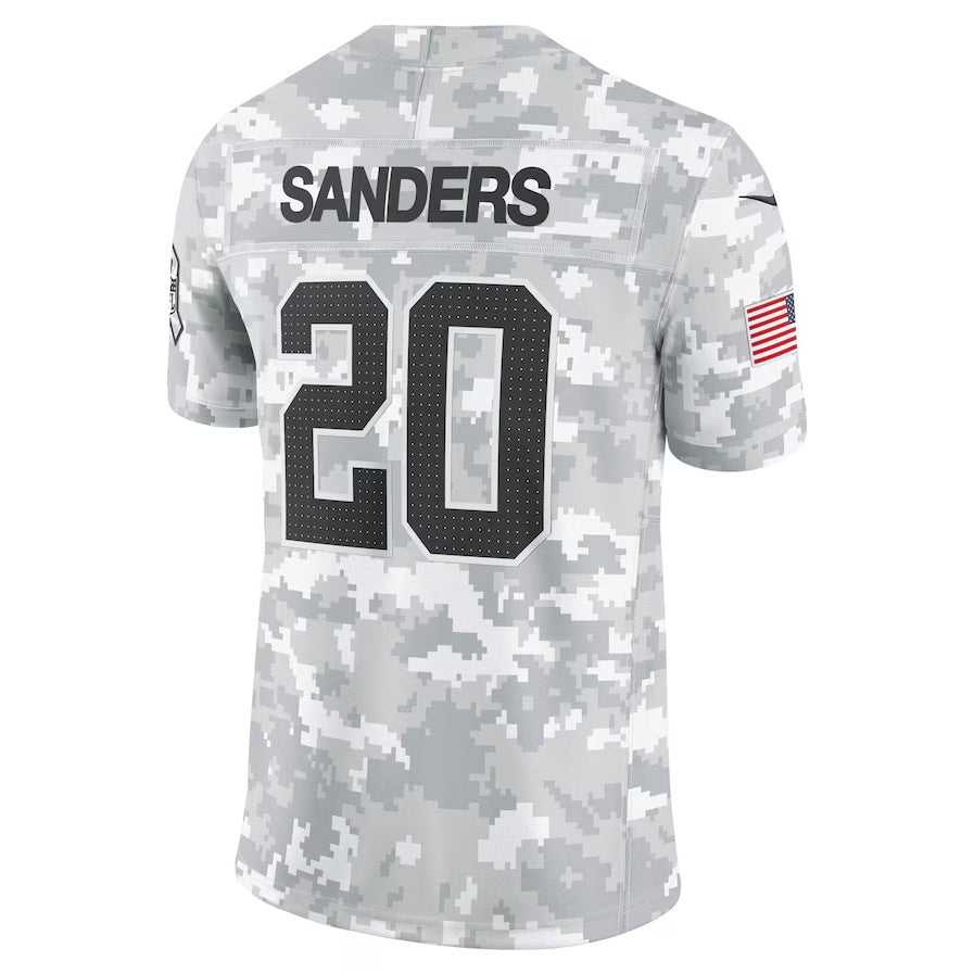 D.Lions #20 Barry Sanders Player Arctic Camo Salute to Service Limited Stitched American Football Jerseys football jersey product view 1