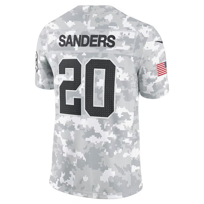 D.Lions #20 Barry Sanders Player Arctic Camo Salute to Service Limited Stitched American Football Jerseys football jersey product view 1