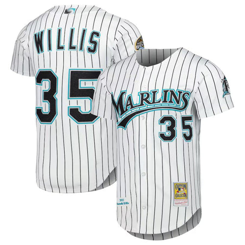 F.Marlins #35 Dontrelle Willis Player White Cooperstown Replica Baseball Jerseys baseball jersey product view 1