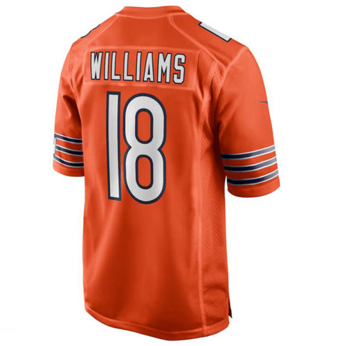 C.Bears #18 Caleb Williams Orange Player Game Football Jerseys football jersey product view 1