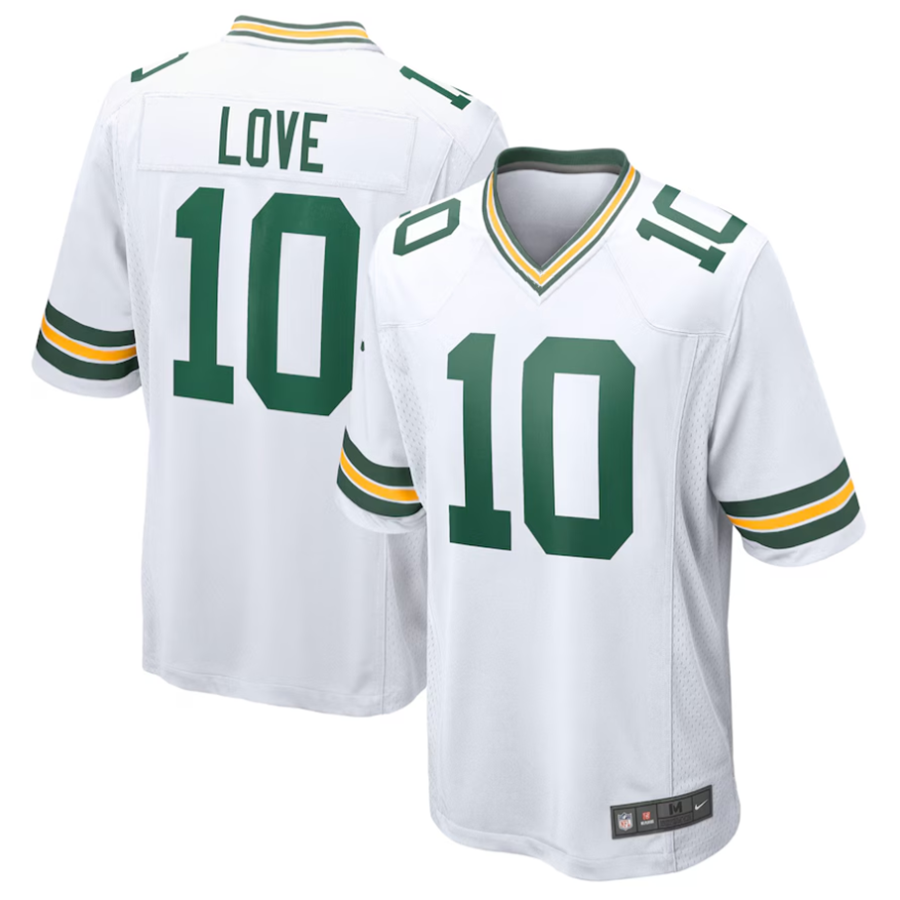 GB.Packers #10 Jordan Love Player White Game Replica Stitched Football Jerseys football jersey product view 2