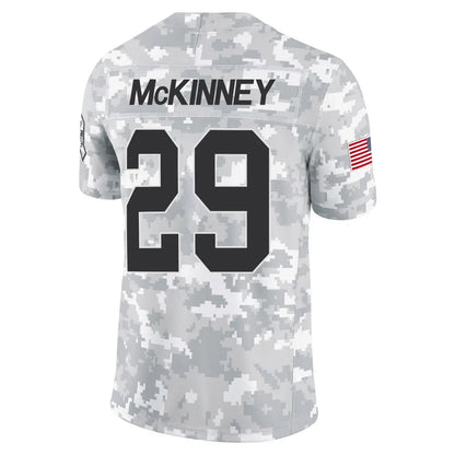 GB.Packers #29 Xavier McKinney Player Arctic Camo Salute to Service Football Jerseys football jersey product view 1