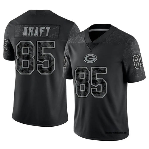 GB.Packers #85 Tucker Kraft Player Black RFLCTV Limited Football Jerseys football jersey product view 1