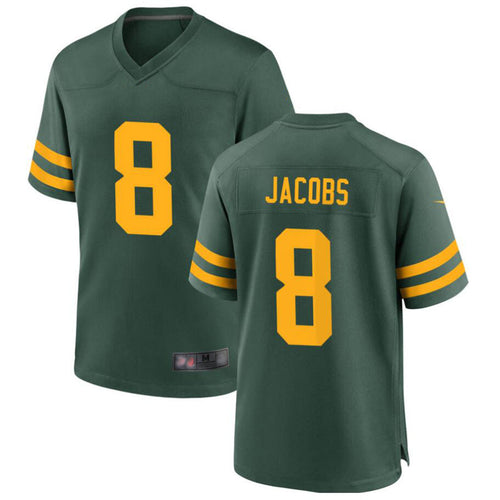 GB.Packers #8 Josh Jacobs Player Green Home Replica Football Jerseys football jersey product view 1