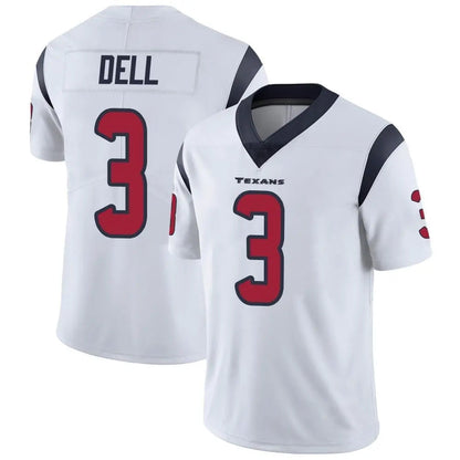 H.Texans #3 Tank Dell Player White Vapor Limited Football Jerseys football jersey product view 1