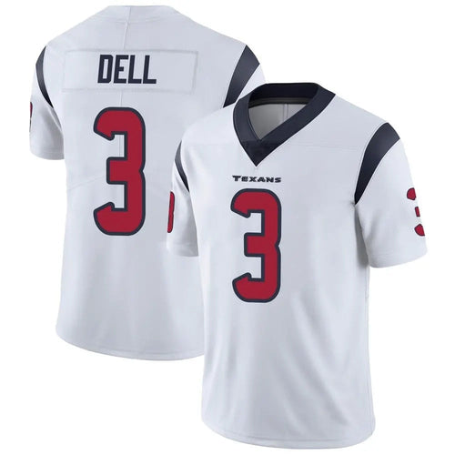 H.Texans #3 Tank Dell Player White Vapor Limited Football Jerseys football jersey product view 1