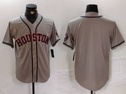 H.Astros Blank Player Grey With Patch Cool Base Stitched Baseball Jerseys baseball jersey product view 1