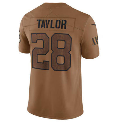 IN.Colts #28 Jonathan Taylor Player Brown Salute To Service Limited Football Jerseys football jersey product view 1
