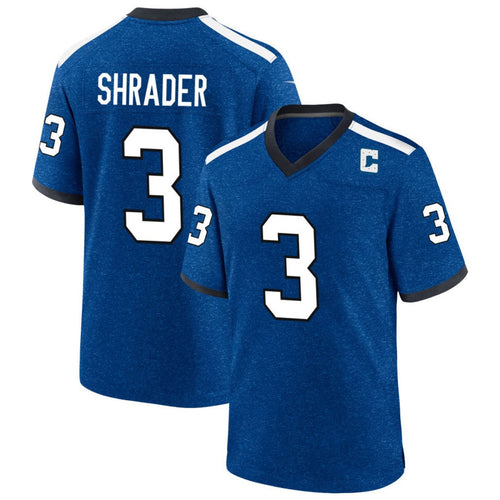 IN.Colts #3 Spencer Shrader Player Royal Alternate 2 Game Football Jerseys football jersey product view 1