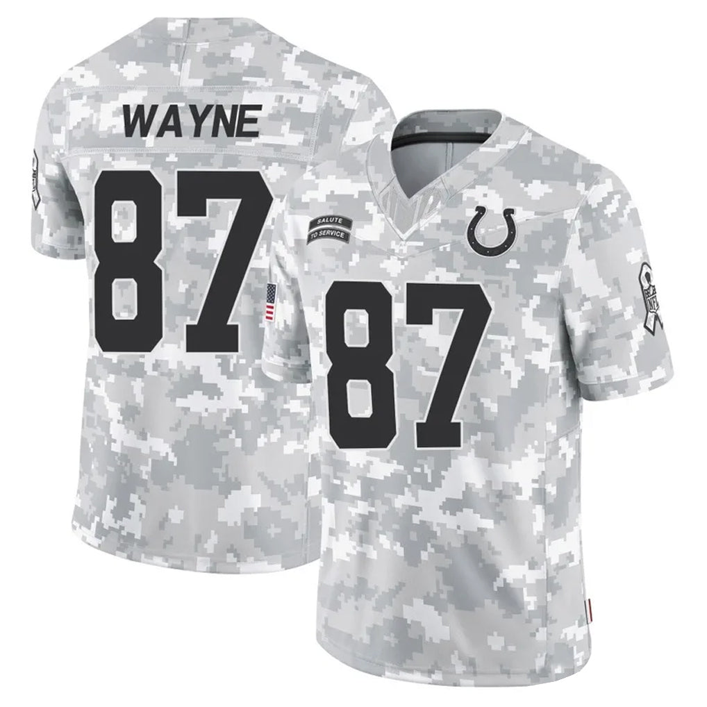 IN.Colts #87 Reggie Wayne Player Arctic Camo Salute to Service Limited Football Jerseys football jersey product view 1