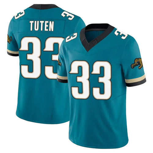 J.Jaguars #33 Bhayshul Tuten Player Teal Prowler Throwback Game Football Jerseys football jersey product view 1